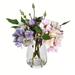 Vickerman 605899 - 8" Light Pnk/Purp Hydrangea In Glass Pot (FX190908) Home Office Flowers in Pots Vases and Bowls