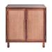 Hopper Studio Delancey 2 Door Rattan Accent Cabinet Wood in Brown, Size 34.0 H x 34.0 W x 15.0 D in | Wayfair 7161BR581BCT99