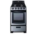 Summit Appliance Pro Line Panel 20" 2.3 cu ft. Freestanding Gas Range, Stainless Steel | 42 H x 19.5 W x 24.25 D in | Wayfair PRO201SS