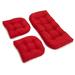 Charlton Home® 3 Piece Indoor Settee Cushion Set Polyester/Cotton Blend in Red | 5 H x 42 W in | Outdoor Furniture | Wayfair