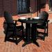 Rosecliff Heights Gretchen Round 2 - Person 79" Long Bistro Set Wood/Plastic in Black | 36 W x 79 D in | Outdoor Furniture | Wayfair