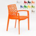 Lot de 22 Chaises Gruvyer Arm Grand Soleil accoudoirs polypropylène brillant offre Couleur: Orange