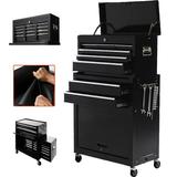High Capacity Rolling Tool Chest with Wheels and Drawers 8-Drawer Tool Storage Cabinet Detachable Organizer Tool Box Combo Mobile Lockable Toolbox for Workshop Mechanics Garage