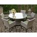 Sol 72 Outdoor™ Rochford 6 - Person 60" Long Dining Set w/ Cushions Glass in Gray/Red | Wayfair 7A6EE9D832204F6CA997B343955F8FA7