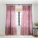 East Urban Home Ninola Design Pink Rain Stripes Abstract 1pc Sheer Window Curtain Panel Polyester | 84 H in | Wayfair