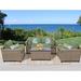 Lark Manor™ Anupras 5 Piece Sofa Seating Group w/ Cushions Synthetic Wicker/All - Weather Wicker/Wicker/Rattan in Brown | Outdoor Furniture | Wayfair