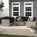 Lark Manor™ Anupras 7 Piece Outdoor Sectional Conversation Set w/ Storage Coffee Table Synthetic Wicker/All - Weather Wicker/Wicker/Rattan | Wayfair