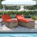 Sol 72 Outdoor™ Rochford 78" Long Reclining Single Chaise w/ Cushion & Table in Gray | 16 H x 31 W x 78 D in | Wayfair