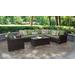 kathy ireland Homes & Gardens River Brook 8 Piece Outdoor Wicker Patio Furniture Set 08d in Forest - TK Classics River-08D-Cilantro