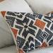 Eastern Accents Lodi Seneca Fabric in Blue/Orange/White | 36 W in | Wayfair 7W-FB2-513