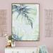 CosmoLiving by Cosmopolitan Modern Palm Leaf - Picture Frame Print on Canvas in Blue/Green | 47 H x 36 W x 1 D in | Wayfair 60083