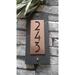 BungalowG Modern Copper 5-Line Wall Address Plaque Stone in Black/Gray | 24 H x 6 W x 0.3125 D in | Wayfair BGM213