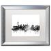 Trademark Fine Art 'Las Vegas Nevada Skyline B&W' Framed Graphic Art Print on Canvas Canvas | 16 H x 20 W x 0.5 D in | Wayfair MT1014-S1620BMF