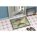 Longshore Tides Drew Shrimp Sunset Indoor/Outdoor Non-Slip Outdoor Door Mat Synthetics in White | Rectangle 2' x 3' | Wayfair