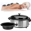 Hot Stone Set 6 Quart Massage Stone Heater Massage Stone Heating Spa Salon Warmer Heater Volcanic Energy Stone Heater (UK Plug)