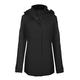 Kariban Womens/Ladies Hooded Parka Jacket (S) (Black)