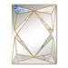 East Urban Home Marbled Diamond Mid-Century Modern & Contemporary Frameless Accent Mirror Metal | 24 H x 32 W x 0.24 D in | Wayfair