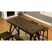 Gracie Oaks Landes Counter Height Dining Table Wood/Metal in Brown/Gray | 36 H x 47.25 W x 23.63 D in | Wayfair 0349101B8EB94A1BB1DD9DE02AA39F22