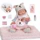 ZIY IUI Doll 50cm 20inch Full Silicone Body Sleeping with Wishes and Dreams Reborn Baby Dolls Girls Eyes Closed Pink Outfit Look Real