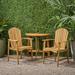 Highland Dunes Muller 3 Piece Seating Group Wood/Natural Hardwoods in Brown | Outdoor Furniture | Wayfair 0D16280D1E9E44B68D20A8A3CD66FE9B