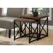 Nesting Table / Set Of 2 / Side / End / Metal / Accent / Living Room / Bedroom / Metal / Laminate / Brown / Black / Contemporary / Modern - Monarch Specialties I 3413