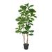 Gracie Oaks Three-Branch Fiddle Leaf Fig Tree in Pot Silk | Wayfair D972D4E9037F4E71B1054317F3DC0740