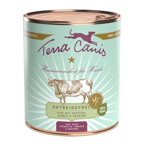 6x800g Terra Canis Getreidefrei mit Rind Hundefutter nass