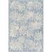 White 24 x 0.47 in Area Rug - Charlton Home® Palm Floral Handmade Tufted Ice Blue/Beige Area Rug Viscose/Wool | 24 W x 0.47 D in | Wayfair