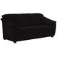 Cavadore 3-Sitzer Savana / 3er Ledersofa mit Federkern im klassischen Design / 198 x 90 x 90 / Echtleder Schwarz