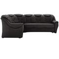 Cavadore Ecksofa Bensil mit Federkern / Polsterecke mit Bettfunktion / 265 x 94 x 215 / Lederoptik Grau