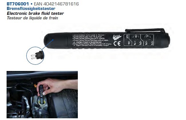 Brilliant Tools Bremsflüssigkeitstester Prüfgerät, Bremsflüssigkeit BT706001 Image