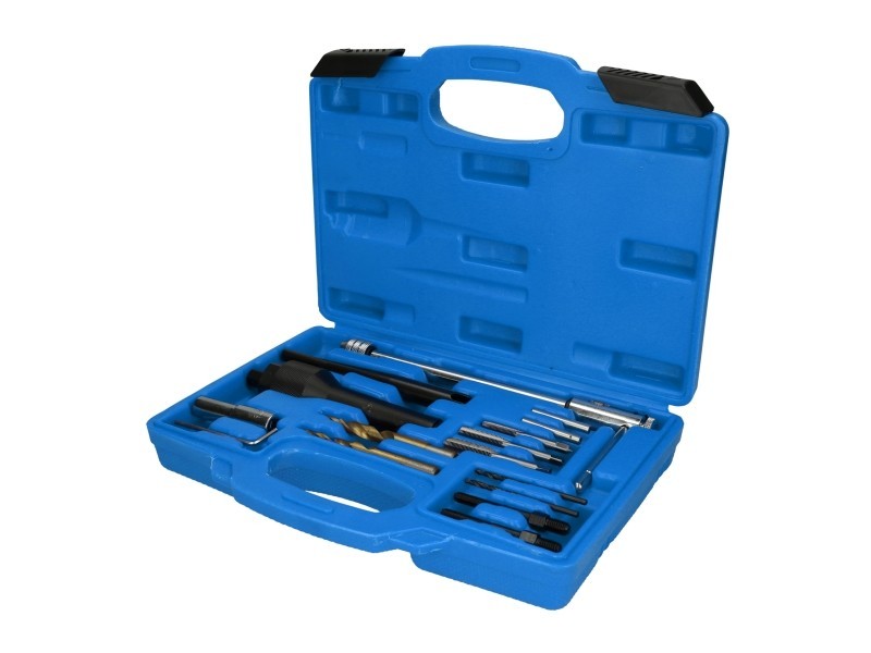 Brilliant Tools Glühkerzen-Ausbau- und Gewinde-Reparatur-Satz, 16-tlg. Demontagewerkzeugsatz, Glühkerze BT561030 Image