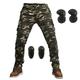Upgrade Protector Motocross Racing Pants Camouflage Denim Jeans for Motorcycle Riding Cycling Hockey Knight ATV Locomotive(1 X Motorcycle Riding Pants + 2 X Knee Pads + 2 X Hip Pads) (XXL=36)