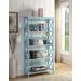 Oxford 5 Tier Bookcase in Sea Foam Blue - Convenience Concepts 203050SF