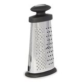 BergHOFF International Essentials Stainless Steel Oval Grater Stainless Steel in Black/Gray | 6.3 H x 3.35 W x 1.77 D in | Wayfair 1100194