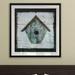 August Grove® Stained Birdhouse - Picture Frame Print Paper, Glass in Gray/Green | 26.5 H x 26.5 W x 1.5 D in | Wayfair