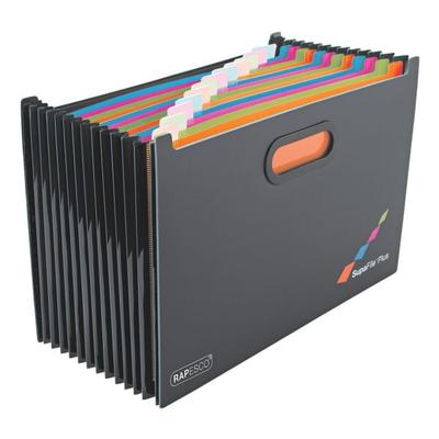 RAPESCO Fächermappe »SupaFile Plus« A4+ schwarz, 23.5x32.9x3.8 cm
