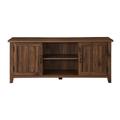 "58"" Modern Farmhouse TV Stand in Dark Walnut - Walker Edison W58CS2DDW"