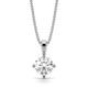 TABOLIK 1/5 Carat Certified 100% Natural Round Solitaire Diamond Pendant Necklace for Women In 18K White Gold