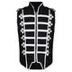Ro Rox Men's Marching Band Vest Drummer Sleeveless Parade Jacket - Black & White (XXL)