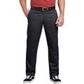 Dickies Men's Flex Active Waist Washed Chino Pant-Regular Taper Fit, Rinsed Black, 32W x 30L