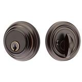 Emtek Low Profile Single Cylinder Deadbolt Brass in Brown | 2.5 H x 2.5 W x 0.88 D in | Wayfair 8455US10B