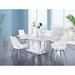 Brayden Studio® Aldrin 4 - Person Dining Set Wood/Upholstered/Metal in White | 30 H in | Wayfair 0DAA935E4F3A4C75802435939E1B5ED9