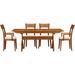 Copeland Furniture Sarah 5 Piece Butterfly Leaf Cherry Solid Wood Dining Set Wood/Upholstered in Brown/Red | 30 H in | Wayfair