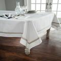 Home Treasures Linens Fino Linen Tablecloth Linen in White | 72 D in | Wayfair EMFIN72126TABWHWT