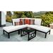 Madison 4 Piece Sectional Seating Group w/ Cushions Metal in Black kathy ireland Homes & Gardens by TK Classics | 33 H x 89.6 W x 33.6 D in | Outdoor Furniture | Wayfair