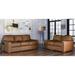 Westland and Birch Blanca 2 Piece Leather Living Room Set Genuine Leather in Brown | 36 H x 86 W x 41 D in | Wayfair Living Room Sets Blanca-SL-L1