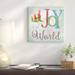 The Holiday Aisle® 'Candle Joy' Textual Art Print on Canvas in Green | 16 H x 16 W x 1.5 D in | Wayfair THLY2608 44374495