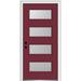 Verona Home Design 4-Lite Spotlight Painted Fiberglass Smooth Prehung Front Entry Door Metal | 32 W in | Wayfair ZZ346977R