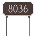 Montague Metal Products Inc. Double Sided Lawn Princeton Address Sign Plaque w/ Stakes Metal | 7.25 H x 15.75 W x 0.38 D in | Wayfair TSH-5-GW-LS